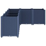 vidaXL Jardinière bleu gris 160x120x53 cm PP