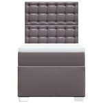 vidaXL Sommier à lattes de lit avec matelas Gris 100x200 cm Similicuir