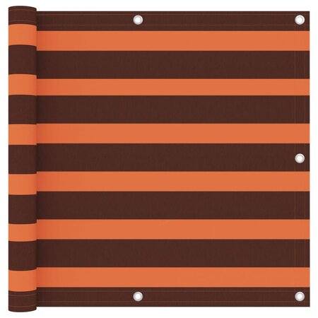 vidaXL Écran de balcon Orange et marron 90x500 cm Tissu Oxford