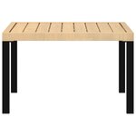 vidaXL Table basse de jardin noir 65x65x40 cm aluminium