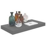 vidaXL Étagère murale flottante 2 Pièces Gris brillant 50x23x3 8 cm MDF
