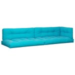 vidaXL Coussins de palette lot de 5 turquoise tissu