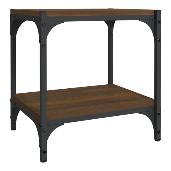 vidaXL Meuble TV Chêne marron 40x33x41 cm Bois d'ingénierie et acier