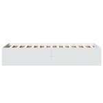 vidaXL Cadre de lit blanc 90x190 cm bois d'ingénierie