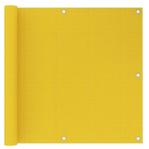 vidaXL Écran de balcon Jaune 90x500 cm PEHD