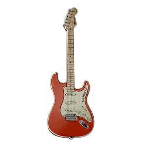 FENDER STRATOCASTER FIESTA RED Guitar 1 Oz argent monnaie 2 Dollars Solomon Islands 2022