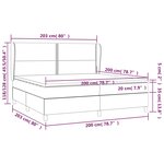 vidaXL Sommier à lattes de lit avec matelas Noir 200x200 cm Tissu