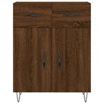 vidaXL Buffet chêne marron 69 5x34x90 cm bois d'ingénierie