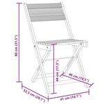 vidaXL Chaises de jardin pliantes lot de 8 noir bois d'acacia massif