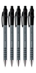 Paper Mate Flexgrip Ultra - 5 Stylos bille rétractables - Noir - Pointe 1.0mm - sous blister