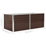 vidaXL Jardinière 160 x 80 x 45 cm Acier galvanisé Marron