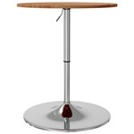 vidaXL Table de bar marron clair Ø60x89 5 cm bois massif de chêne