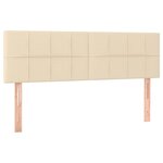 vidaXL Sommier à lattes de lit avec matelas Crème 140x190 cm Tissu