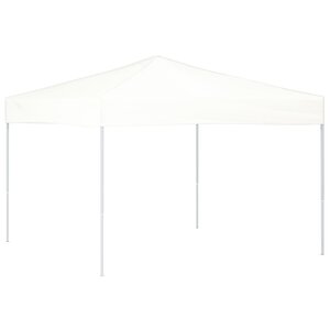 vidaXL Tente de réception pliable Blanc 3x3 m