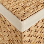 vidaXL Panier à linge avec 3 sections 75x42 5x52 cm hyacinthe d'eau