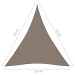 vidaXL Voile de parasol Tissu Oxford triangulaire 3 6x3 6x3 6 m Bleu