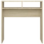 vidaXL Table console chêne sonoma 78x30x80 cm bois d'ingénierie