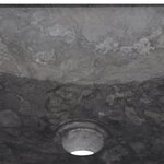 vidaXL Lavabo Noir 40x40x10 cm Marbre
