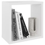 vidaXL Étagères cube murales 4 Pièces Blanc 26x15x26 cm