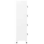 vidaXL Armoire à casiers Blanc 38x45x180 cm Acier