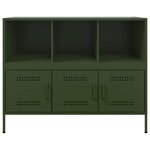 vidaXL Buffet vert olive 100 5x39x79 cm acier laminé à froid