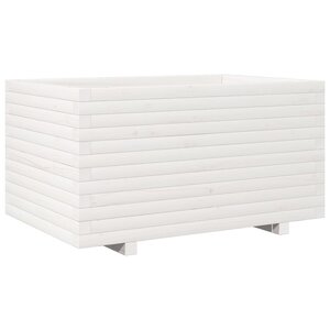 vidaXL Jardinière blanc 90x60x49 5 cm bois de pin massif