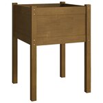 vidaXL Jardinière d'extérieur Marron miel 50x50x70 cm Pin massif