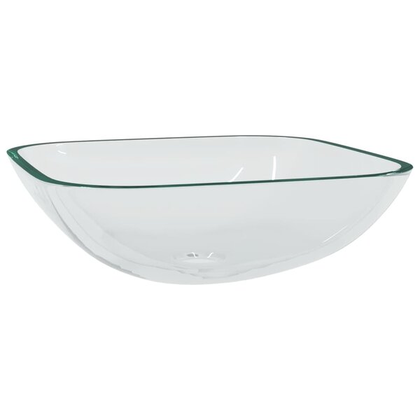 vidaXL Lavabo Verre 42x42x14 cm Transparent