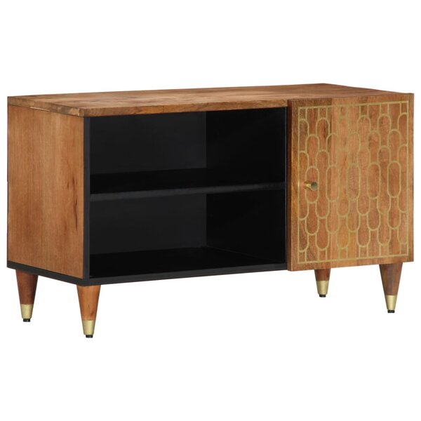 vidaXL Meuble TV 80x33x46 cm bois massif de manguier