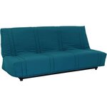 Banquette clic clac 3 places - Bleu canard -193 x 92 cm - LENA