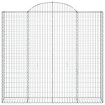vidaXL Paniers à gabions arqués 3 Pièces 200x50x180/200 cm Fer galvanisé
