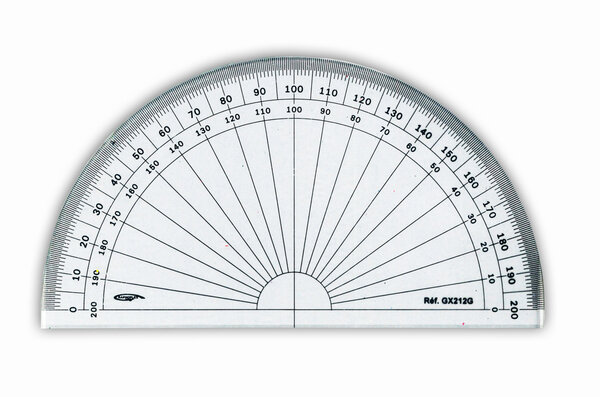 Rapporteur 1/2 cercle grades Ø 13 cm
