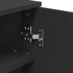 vidaXL Armoire de bain à miroir d'angle noir 30x24x60 cm