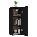 vidaXL Armoire murale Noir 34 5x34x90 cm Bois d'ingénierie