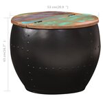 vidaXL Table basse 53x43 cm Bois de récupération massif