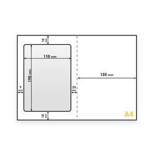 Lot de 250 planches a4 d'étiquettes Chronopost-Colissimo 190 x 110 mm 90g/m²
