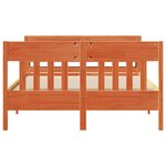 vidaXL Cadre de lit sans matelas cire marron 150x200cm bois pin massif