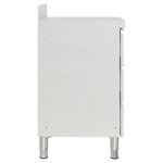 vidaXL Armoire de cuisine commerciale avec 3 tiroirs Acier inoxydable