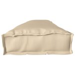 vidaXL Coussins de Palette pour Banc 2 Pièces Beige 200x40x8 cm Tissu Oxford