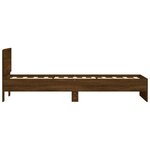 vidaXL Cadre de lit tête de lit chêne marron 90x190 cm bois ingénierie