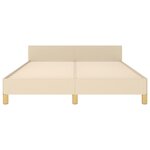 vidaXL Cadre de lit avec tête de lit Crème 140x200 cm Tissu