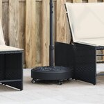 vidaXL Base de parasol avec roues pour mâts Ø38 / 48 mm 27 kg rond