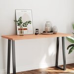 vidaXL Dessus de table bois massif traité bordure assortie