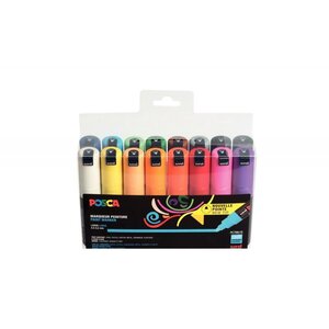 Pochette de 16 marqueurs pointe large conique PC-7M POSCA couleurs assorties