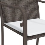 vidaXL Chaises de jardin et coussins lot de 4 marron 56x59x84 cm rotin