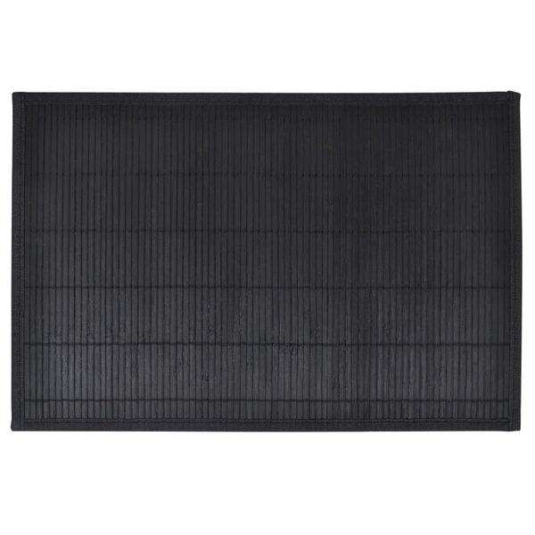 vidaXL Napperons 6 Pièces Bambou 30 x 45 cm Noir