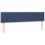 vidaXL Sommier à lattes de lit matelas et LED bleu 120x190 cm tissu