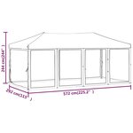 vidaXL Tente de réception pliable avec parois Anthracite 3x6 m