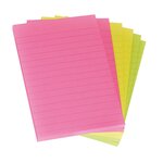 Lot de 6 bloc repositionnable de 100 feuilles 102 x 152 mm néon assortis 660NA POST-IT