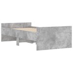 vidaXL Cadre de lit avec tiroirs gris béton 90x200 cm